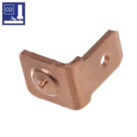 Szimpla hegesztőfül 6,3 F1 acél, rezezett S-185