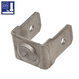 Dupla hegesztőfül 6,3 F2 rozsdamentes acél, V2a (1.4301)