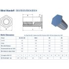 Besajtolható zsákfuratos menetes távtartó, rozsdamentes lemezhez M4x6