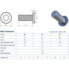 Zsákfuratba sajtolható menetes csap M4x12