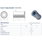 Besajtolható menetes távtartó, élközeli szereléshez M3x7 rozsdamentes