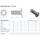 Besajtolható menetes csap, nagyszilárdságú kötésekhez M8x40