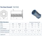 Besajtolható menetes távtartó, vékony fémlemezhez M3x18 acél